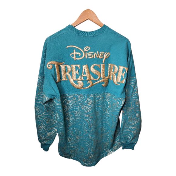Disney Treasure Spirit Jersey Inaugural Sailing Adult Size Small Teal Gold - Picture 1 of 13